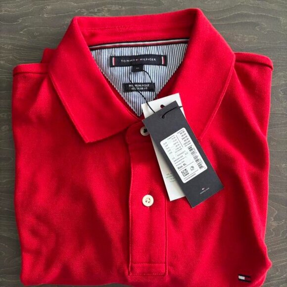 Tommy Hilfiger Men's Red Polo-shirts - Picture 1 of 1